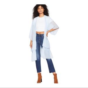BCBGENERATION RUFFLE KIMONO ROBE